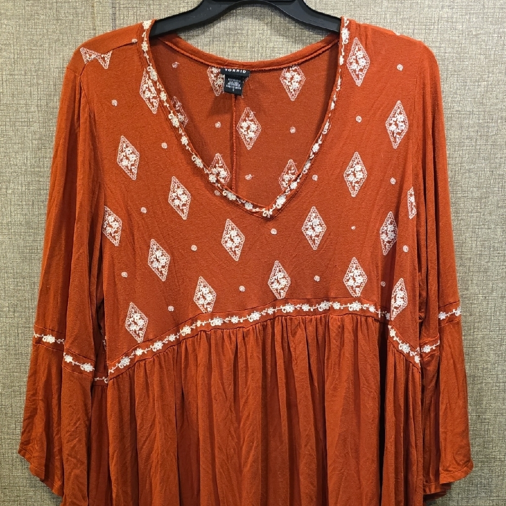 Torrid Women's Rust Bohemian Top